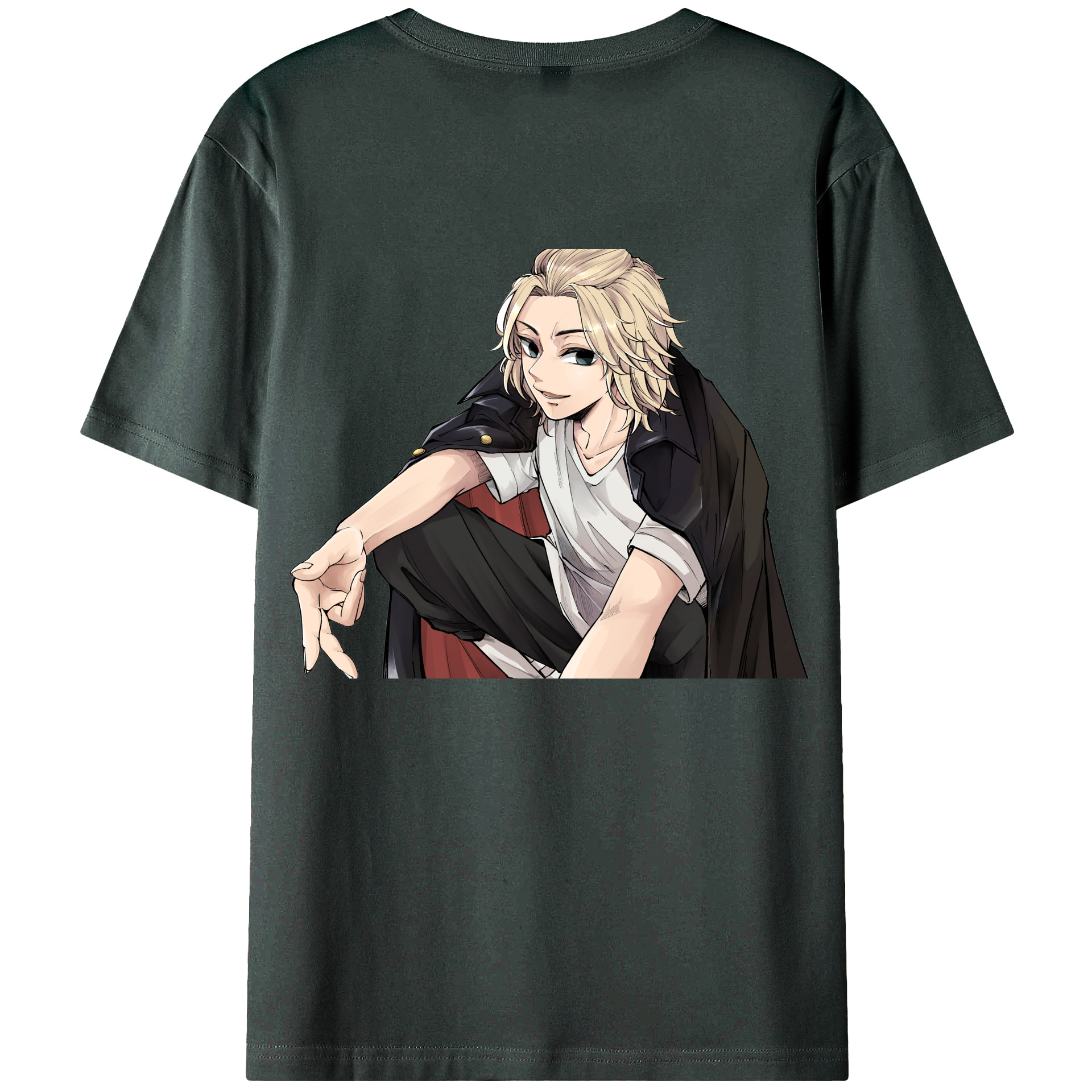 （画像用） 東京リベンジャーズ Tokyo Revengers 綿100％ メンズ半袖Tシャツ（バックプリント） 通気性